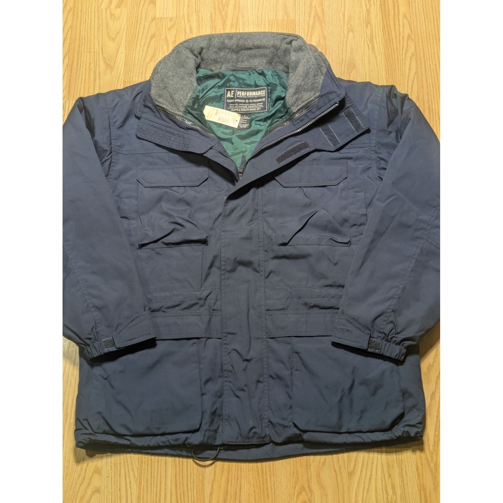 American Eagle Mens Performance All Weather Field Jacket Navy Blue Large